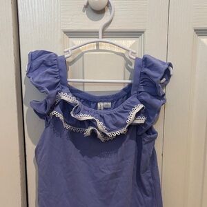 Janie and Jack Lavender Ruffle Lace-Trim Tank